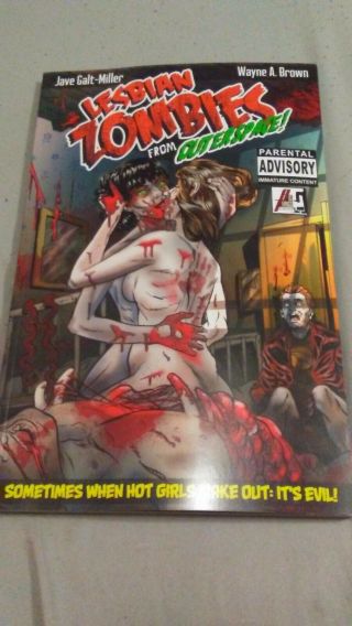 Lesbian Zombies From Outer Space - 18,  Horror Comedy Graphic Novel -