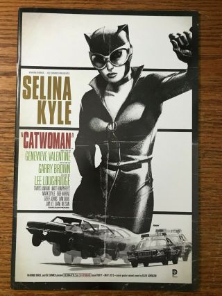 Catwoman 40 Dc Comics 2015 Nm Bullet Movie Poster Variant The 52