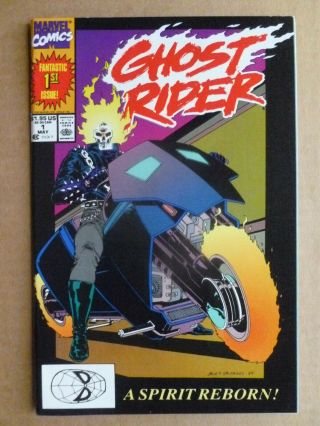 Ghost Rider 1 Story By Howard Mackie W/ Art By Javier Saltares Graded 7.  5 Vf -