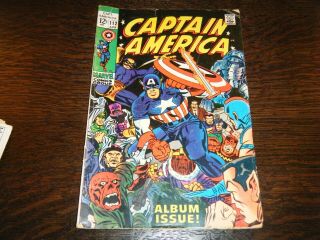 Captain America Marvel Comics 112 1969 Stan Lee Origin Retold Kirby Silver Age