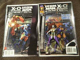 1996 Marvel & Valiant Comics Iron Man X - O Manowar In Heavy Metal 1 & 1 - Vf/nm