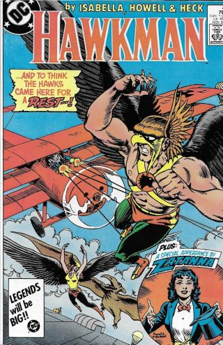 Hawkman Comic Issue 4 Copper Age First Print 1986 Isabella Howell Heck Wolfman