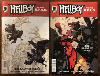 Hellboy And The B.  P.  R.  D.  The Beast Of Vargu A&b Cover (dark Horse)