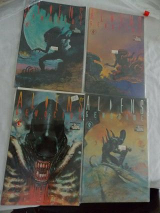 Aliens Genocide 1 2 3 4 Dark Horse Mini Series Comic Book Set 1 - 4 Complete Set