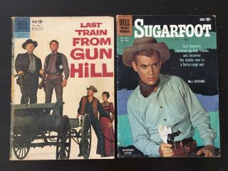 The Last Train From Gun Hill 1012 & Sugarfoot 1098 (2) Comics