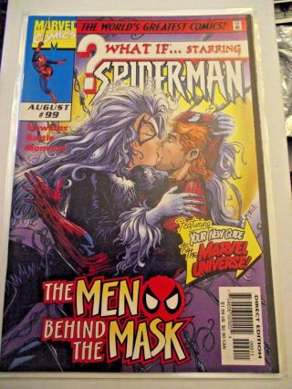 What If.  99 Men Behind The Mask Black Cat Kiss On Cover 1997 Vf/nm