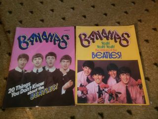 2 Bananas Magazines Issues 8 & 56 (the Beatles) John Lennon/paul Mccartney)
