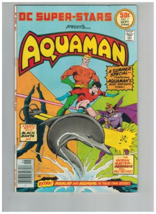 Dc - Stars 7 Presents Aquaman Black Manta Ocean Master Mera 1976 Fine
