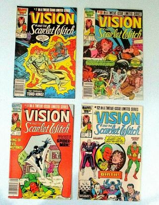 Vision And The Scarlet Witch 10,  9,  7,  3 In A 12 Series Marvel Comics C95