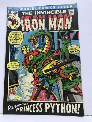 The Invincible Iron Man 50 September 1972 Vintage Marvel Comics Avengers