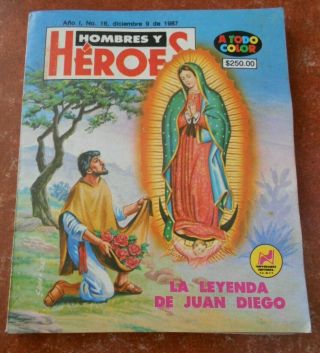 Hombres Comic Our Lady Virgen De Guadalupe Mexican Pride Saint Juan Diego Virgin