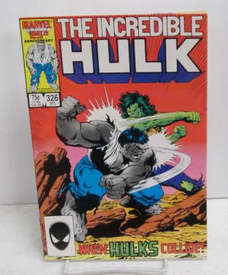 Incredible Hulk 326,  329 (1986 - 87) By Marvel Comics Very Fine (8.  0)