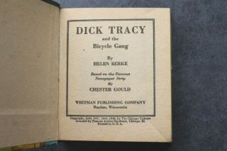 DICK TRACY AND THE BICYCLE GANG Big Little Book 1948 4