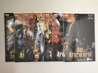 Xmen: Age Of Apocalypse 6 Comic Set Issues 1 - 6 And Official Handbook Marvel 2005