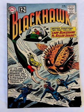 Blackhawk 170 - Lady Blackhawk Vs Killer Shark March 1962 Dc Comics