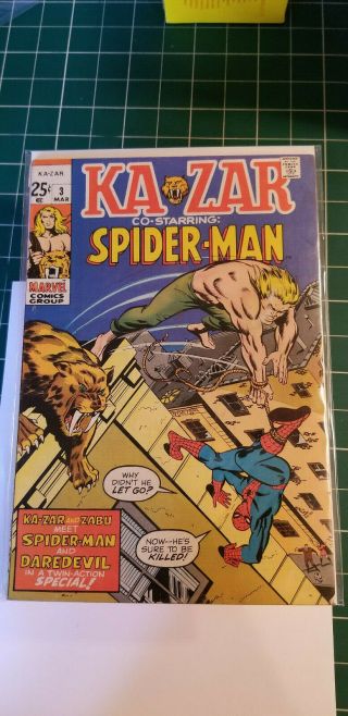 Ka - Zar 3 Marvel Comics 1971 Spiderman 5.  0