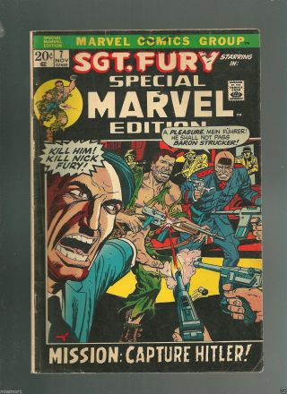 Special Marvel Edition 7 Comic Vg,  Bronze Age 1970 