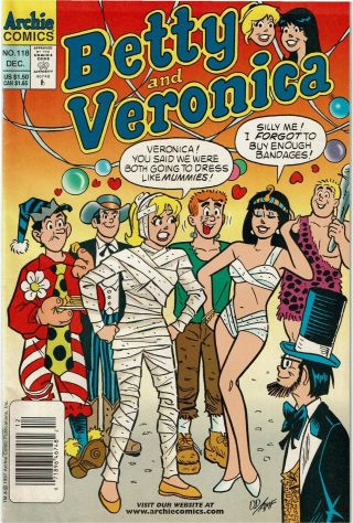 Betty And Veronica 118 - Dan Decarlo,  Sexy Mummy Cover - Fine Plus