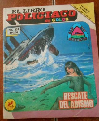 Libro Policiaco Comic Csi Sexy Women Drowning Scuba Diving Boat Underwater Diver