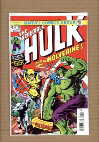Incredible Hulk 181 Facsimile Edition 1st Appearance Wolverine Marvel 2019 Nm