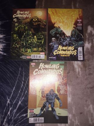 Marvel Comics Howling Commandos Of S.  H.  I.  E.  L.  D.  1,  2,  3 2016 1st Print (m90)