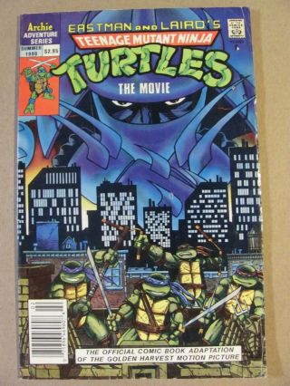 Teenage Mutant Ninja Turtles The Movie 1 Archie 1990 Canadian Newsstand Variant