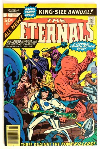 P136.  Eternals Annual 1 Marvel Comics 7.  0 Fn/vf (1977) 1st Appearance Tutinax