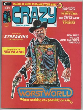 Crazy 5 (jul 1974,  Marvel) Parodies Westworld (movie),  Starlost,  Billy Jack Vf