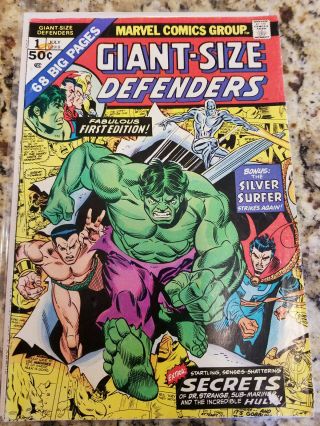 Giant - Size Defenders 1 (jul 1974,  Marvel) Vg/fn - Hulk Valkyrie Dr Strange