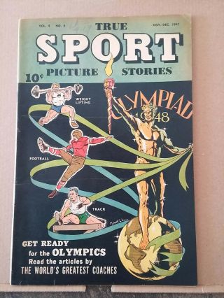 True Sports Picture Stories V.  4 4 Great 1948 Olympics Cover By Powell Rd1375
