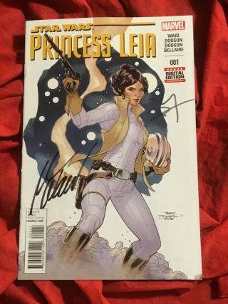 Star Wars Princess Leia 1 Signed By Mark Waid And Terry Dodson Disney Movie Nm