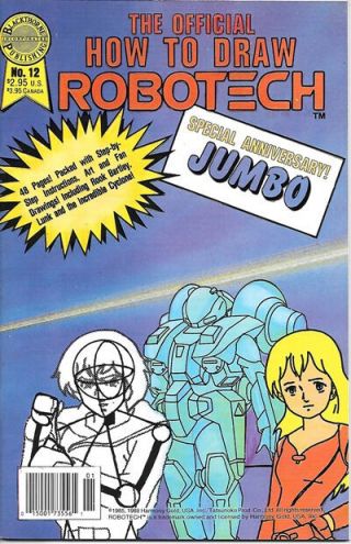 The Official How To Draw Robotech Comic Book 12,  Blackthorne 1988 Unread