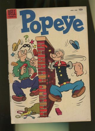 Popeye 32 Gd 2.  0 1 Book Dell 1955 Golden Age Comics Tv Bud Sagendorf