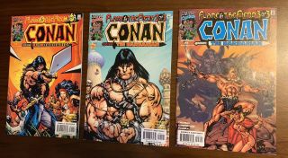 Conan Flame And The Fiend 1 2 3 (marvel 2000) Complete Htf