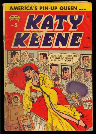 Katy Keene Comics 5 (missing Two Pages) Golden Age Archie 1952 Gd,