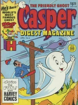 Casper Digest (1st Series) 4 1987 Vf Stock Image