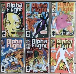 Alpha Flight 20,  21,  22,  23,  24,  25 (1985,  Marvel)