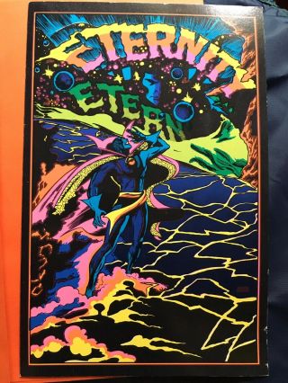 Dr.  Strange &eternity Marvel Third Eye Black Light Greeting Card Gene Colan 1971
