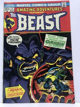 Adventures 17 March 1973 Featuring The Beast Marvel X - Men