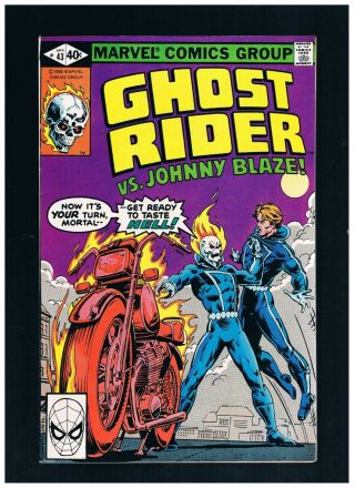 Ghost Rider V.  1 43.  Johnny Blaze Roxanne Marvel Bronze Age 1980 Vf/nm