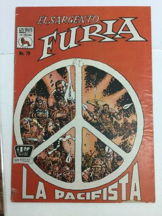 1970 Spanish Comic 79 El Sargento Furia Y Sus Comandos Hitler La Prensa Mexico