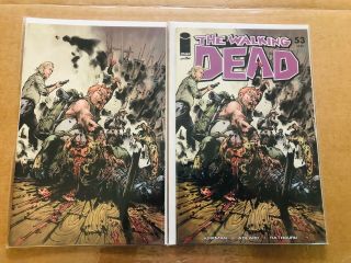 The Walking Dead Comic,  15th Anniversary 53,  Color Virgin And Color Variant