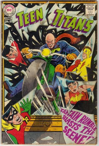 Teen Titans 15 - June 1968 - Gd (2.  0) Would Grade Higher But For Water Damage.