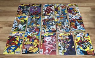 X - Force 1 - 15 Rob Liefeld Full Comic Book Run Includes X - Force 2 - 2nd Deadpool