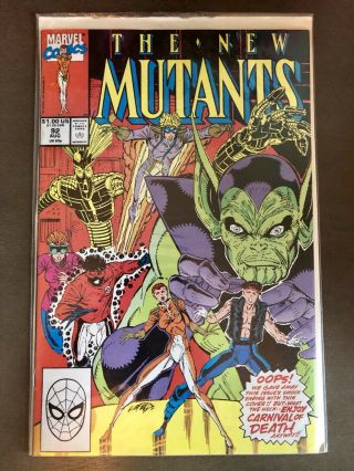 The Mutants 92 (marvel Comics,  Aug 1990) Liefield Cover Skrulls X - Force