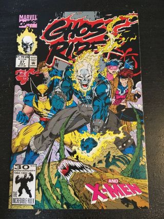 Ghost Rider 27 Incredible 9.  4 X - Men,  Brood App,  Jim Lee Cover (1992)