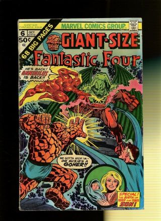 Giant - Size Fantastic Four 6 Vg 3.  5 1 Book Annihilus Stan Lee & Jack Kirby