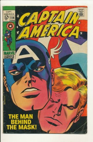 Captain America 114 June 1969 Marvel Red Skull