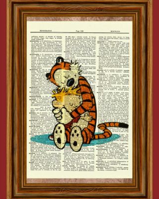 Calvin And Hobbes Dictionary Art Print Book Page Picture Poster Comic Book Decor