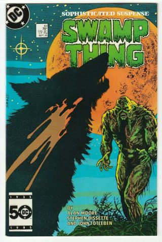 Saga Of The Swamp Thing 40 Sept 1985 Nm - 9.  2 Dc Comics Alan Moore